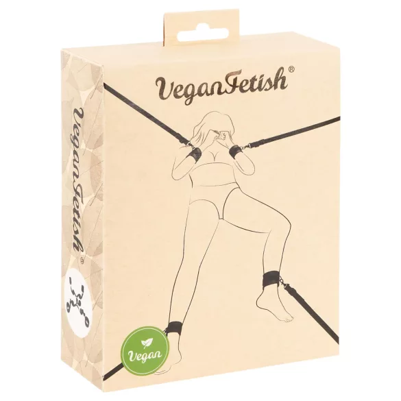 Vegan Fetish - set za vezivanje za krevet (crna)