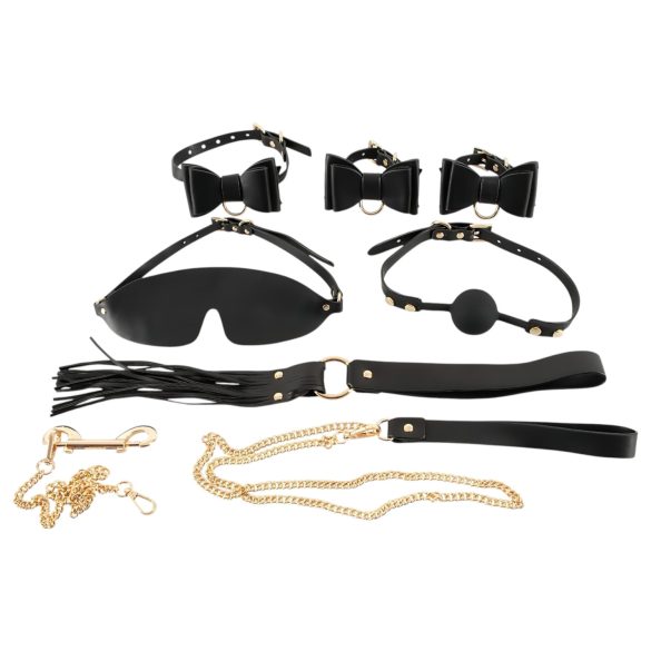 Bad Kitty - vezivni set u torbi - 7 delova (crno-zlatni)