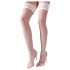 Cottelli - Satenke čarape za butine (bele) - 3/M-L