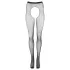 Cottelli Legwear - otvorene, sjajne, crne čarape (S-L)