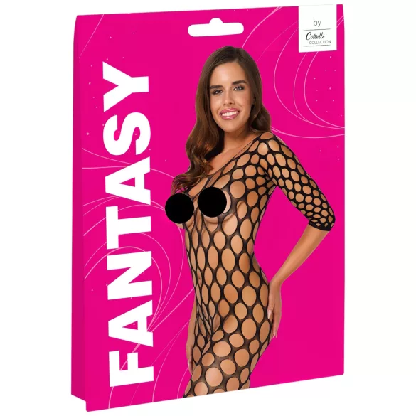 Cottelli - mrežasti catsuit (crni) - S-L