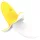 Lonely - vodootporni banana vibrator na punjenje (žuto-beli)
