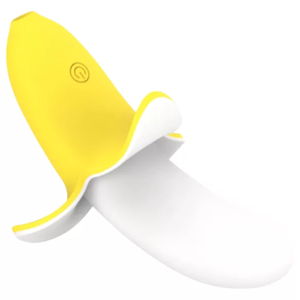 Lonely - vodootporni banana vibrator na punjenje (žuto-beli)