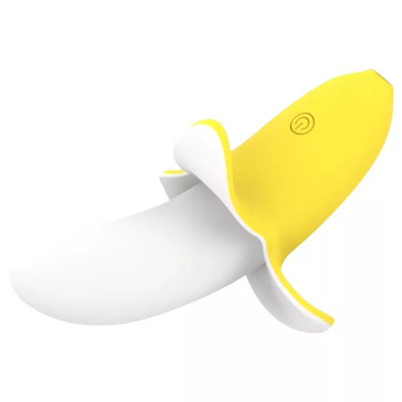 Lonely - vodootporni banana vibrator na punjenje (žuto-beli)