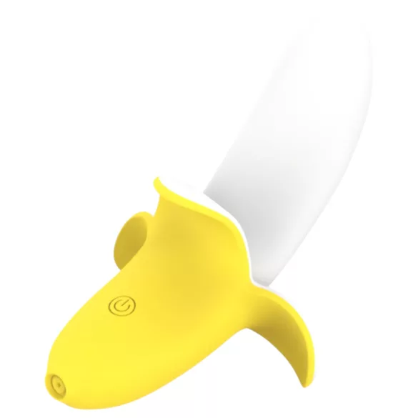 Lonely - vodootporni banana vibrator na punjenje (žuto-beli)
