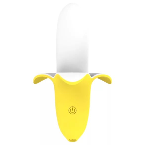 Lonely - vodootporni banana vibrator na punjenje (žuto-beli)