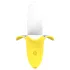 Lonely - vodootporni banana vibrator na punjenje (žuto-beli)
