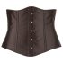 Cottelli Plus Size - satenski korset (crni) - 3XL