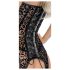 Noir - Crni top sa leopard printom i halterima (crna boja)