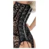 Noir - Crni top sa leopard printom i halterima (crna boja)