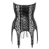 Noir - Crni top sa leopard printom i halterima (crna boja)