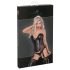 Noir - Crni top sa leopard printom i halterima (crna boja) - M