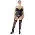 Cottelli Plus Size - Podesiva haljina sa halterima (crna) - 3XL