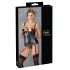 Cottelli Bondage - sjajni top s lisicama za podizanje grudi (crni) - L