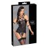 Cottelli Bondage set - Crni top sa kaiševima, lisicama i tangama