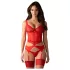 Obsessive Cupide Desir - providni čipkani set (crveni)