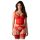 Obsessive Cupide Desir - providni čipkani set (crveni) - L/XL