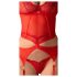 Obsessive Cupide Desir - providni čipkani set (crveni) - L/XL