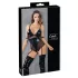 Cottelli Bondage - sjajni bodi s lisicom (crni) - L