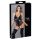 Cottelli Bondage - sjajni bodi s lisicom (crni) - XL
