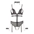 Cottelli Bondage - Otvoreni body sa lancima (crni) - L
