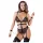Cottelli Bondage - Otvoreni body sa lancima (crni) - XL