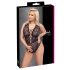 Cottelli Curves Plus Size - providni body s uzorkom (crni)