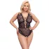 Cottelli Curves Plus Size - providni body s uzorkom (crni)