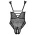 Cottelli Curves Plus Size - providni body s uzorkom (crni)