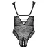 Cottelli Curves Plus Size - providni body s uzorkom (crni)
