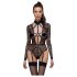 Cottelli - prozirni, crni body sa trakama - M