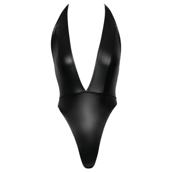 Cottelli Party - sjajni body sa okovratnikom (crna) - L