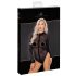 Noir - leopard deseni, dugih rukava body (crna) - M