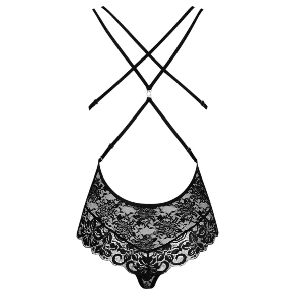 Obsessive 860-TED-1 - super seksi čipkani bodi (crni)