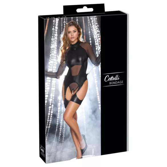 Cottelli Bondage - providna bluzica sa lisicama (crna) - L