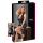 Cottelli Plus Size - Sjajna haljina s čipkom (crna) - XXXXL