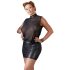 Cottelli Plus Size - sjajna šifonska haljina (crna)