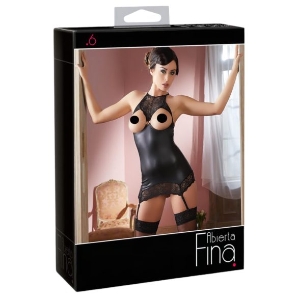 Abierta Fina - smela blistavost - mini haljina (crna) - M