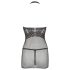 Mandy Mystery - halter mrežasta haljina i tanga (crna)