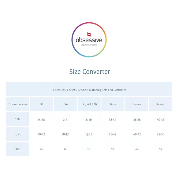 Obsessive Lovica - čipkasta spavaćica i tanga (crvena)