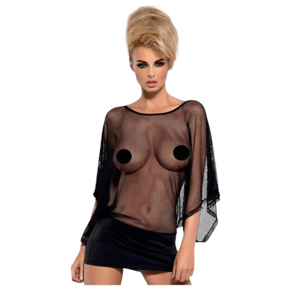 Obsessive Punker - providna mini haljina i tanga (crna) - L/XL