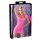 Cottelli Party - sjajna, kratka haljina s rukavima (pink) - XL