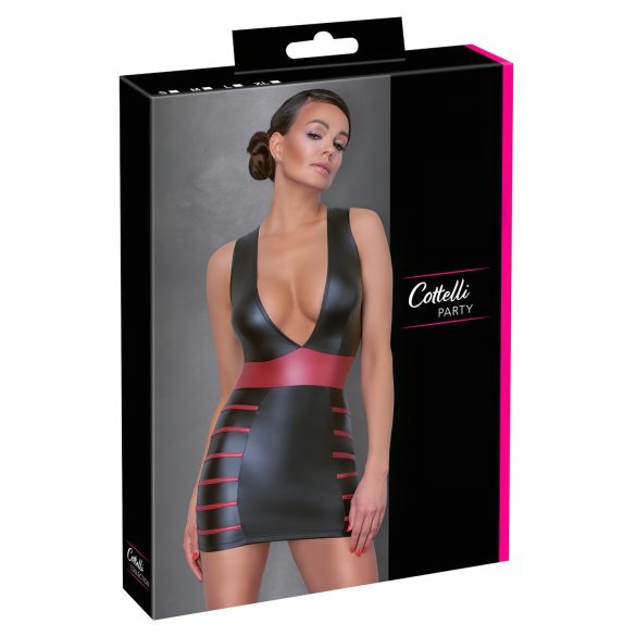Cottelli Party - prugasta, pripijena haljina (crno-crvena) - XL