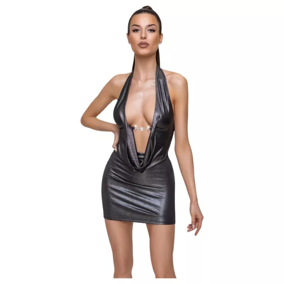 Cottelli Party - srebrna haljina sa trakom za vrat