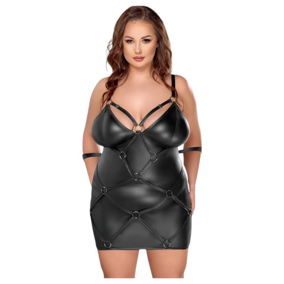Cottelli Plus Veličina - crna haljina s lisicama - 2XL