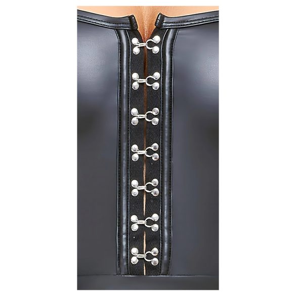 Cottelli - sjajna mini haljina sa plisiranom suknjom (crna) - L