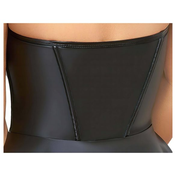 Cottelli - sjajna mini haljina sa plisiranom suknjom (crna) - L