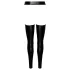 Noir - sjajne čarape - čarape s podvezicama (crne) - M