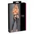 Cottelli - otvorene čaps pantalone i tanga set (crna) - M