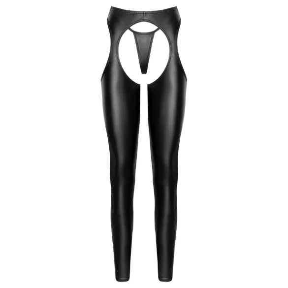 Cottelli - otvorene čaps pantalone i tanga set (crna) - M